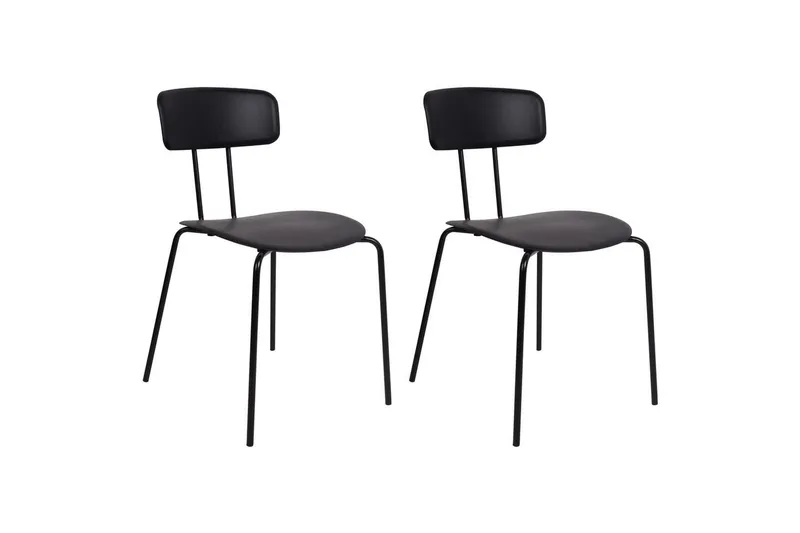 Sett med 2 spisestoler Sibley, Svart