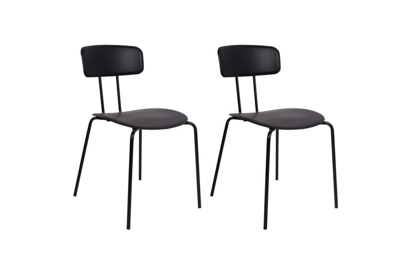 Sett med 2 spisestoler Sibley, Svart