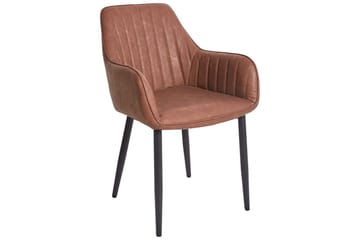 Sett med 2 spisestoler Wellston - Brun, Svart - Møbler - Stoler - Spisestuestoler & kjøkkenstoler