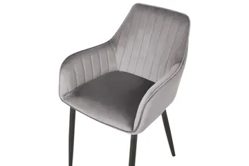 Sett med 2 spisestoler Wellston - Grå, svart - Møbler - Stoler - Spisestuestoler & kjøkkenstoler