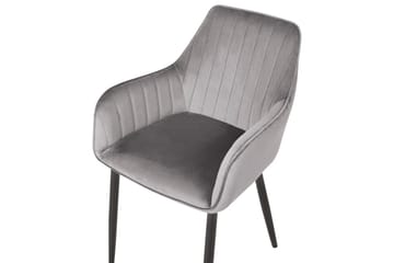 Sett med 2 spisestoler Wellston - Grå, svart - Møbler - Stoler - Spisestuestoler & kjøkkenstoler