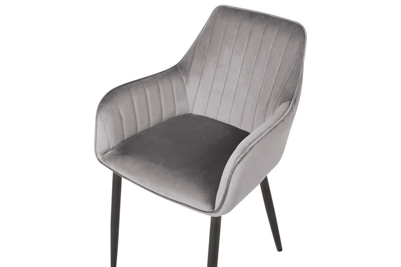 Sett med 2 spisestoler Wellston - Grå, svart - Møbler - Stoler - Spisestuestoler & kjøkkenstoler