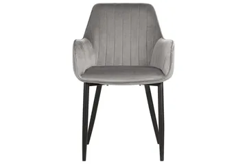 Sett med 2 spisestoler Wellston - Grå, svart - Møbler - Stoler - Spisestuestoler & kjøkkenstoler