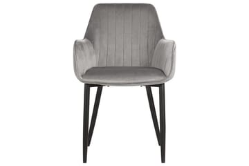 Sett med 2 spisestoler Wellston - Grå, svart - Møbler - Stoler - Spisestuestoler & kjøkkenstoler