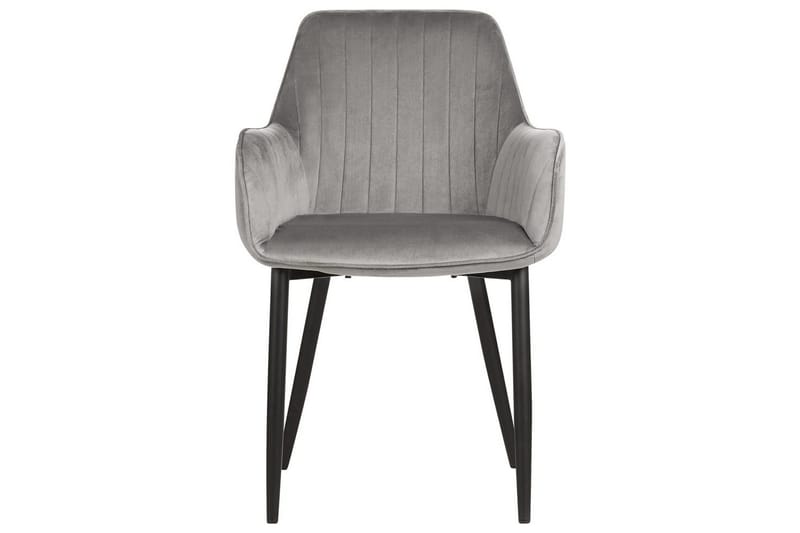 Sett med 2 spisestoler Wellston - Grå, svart - Møbler - Stoler - Spisestuestoler & kjøkkenstoler