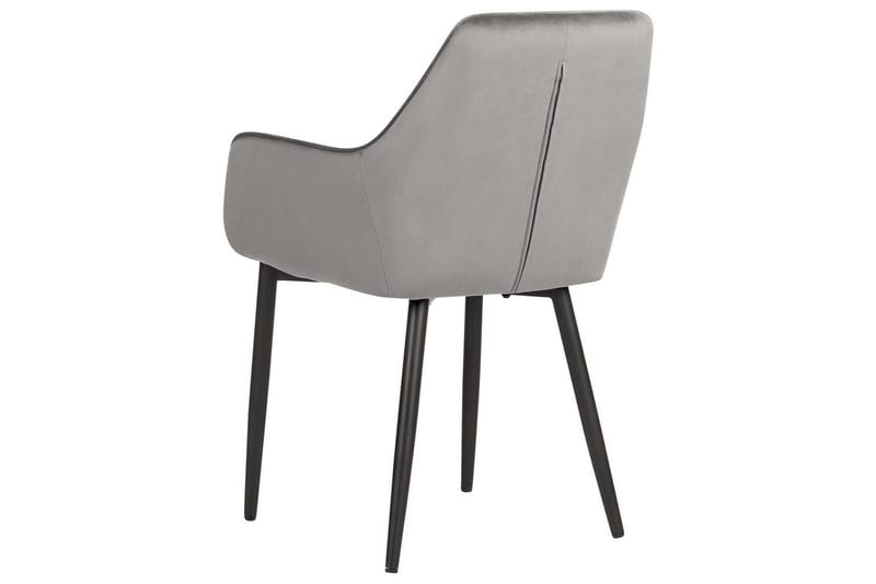 Sett med 2 spisestoler Wellston - Grå, svart - Møbler - Stoler - Spisestuestoler & kjøkkenstoler