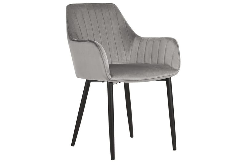 Sett med 2 spisestoler Wellston - Grå, svart - Møbler - Stoler - Spisestuestoler & kjøkkenstoler