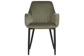 Sett med 2 spisestoler Wellston - Grønn, svart, Grønn, Svart - Møbler - Stoler - Spisestuestoler & kjøkkenstoler