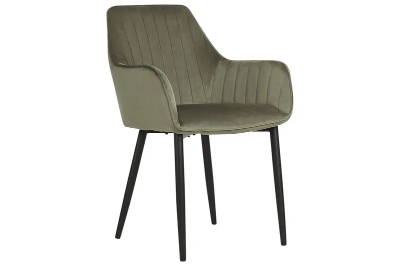 Sett med 2 spisestoler Wellston - Grønn, svart, Grønn, Svart - Møbler - Stoler - Spisestuestoler & kjøkkenstoler