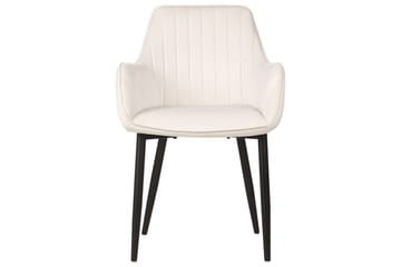 Sett med 2 spisestoler Wellston - Hvit, Svart - Møbler - Stoler - Spisestuestoler & kjøkkenstoler