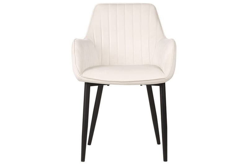 Sett med 2 spisestoler Wellston - Hvit, Svart - Møbler - Stoler - Spisestuestoler & kjøkkenstoler