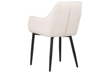 Sett med 2 spisestoler Wellston - Hvit, Svart - Møbler - Stoler - Spisestuestoler & kjøkkenstoler