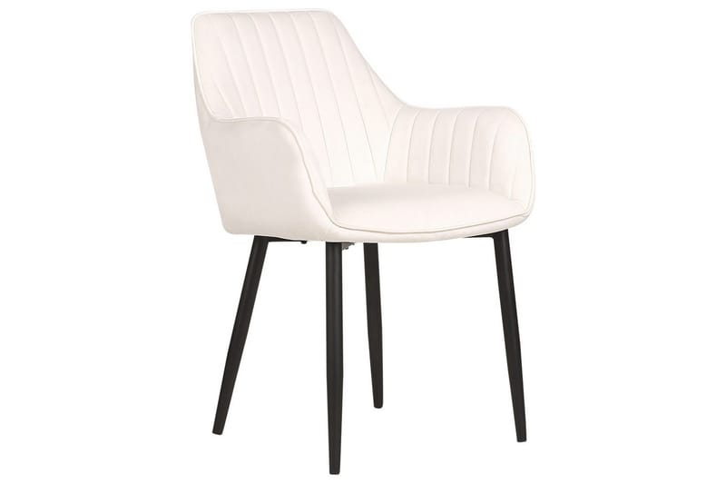 Sett med 2 spisestoler Wellston - Hvit, Svart - Møbler - Stoler - Spisestuestoler & kjøkkenstoler