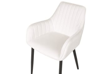 Sett med 2 spisestoler Wellston - Hvit, Svart - Møbler - Stoler - Spisestuestoler & kjøkkenstoler