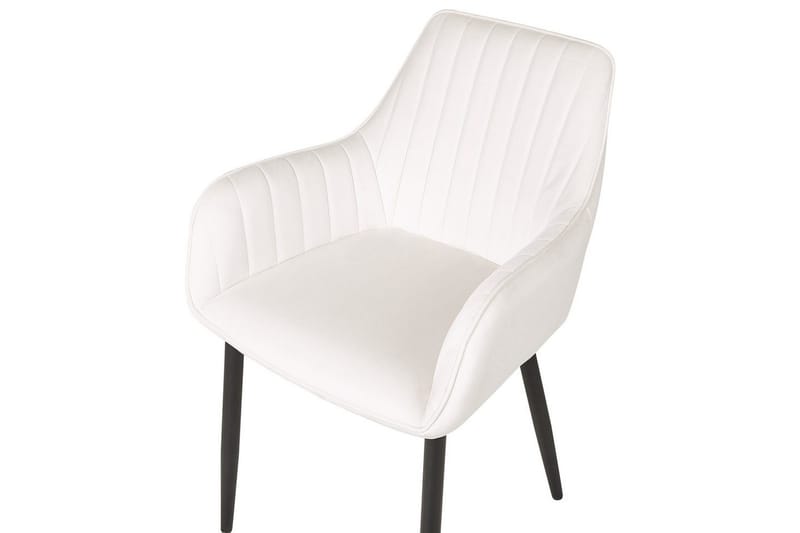 Sett med 2 spisestoler Wellston - Hvit, Svart - Møbler - Stoler - Spisestuestoler & kjøkkenstoler