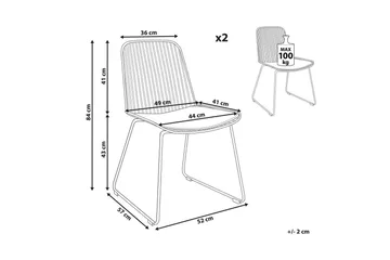 Sett med 2 spisestoler Pensacola - Møbler - Stoler - Spisestuestoler & kjøkkenstoler