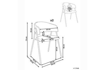 Sett med 2 spisestuestoler Alanson - Møbler - Stoler - Spisestuestoler & kjøkkenstoler