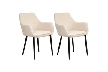 Sett med 2 spisestuestoler Alden - Beige, svart - Møbler - Stoler - Spisestuestoler & kjøkkenstoler