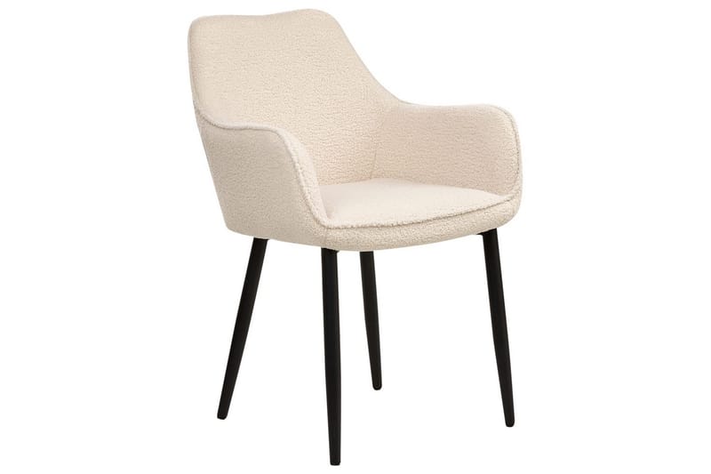 Sett med 2 spisestuestoler Alden - Beige, svart - Møbler - Stoler - Spisestuestoler & kjøkkenstoler