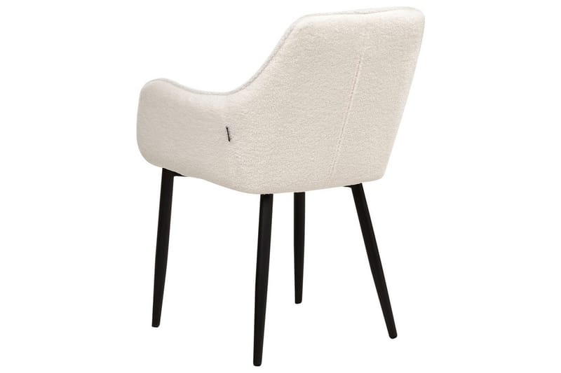 Sett med 2 spisestuestoler Alden - Hvit, Svart - Møbler - Stoler - Spisestuestoler & kjøkkenstoler