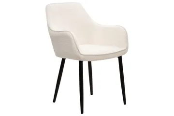 Sett med 2 spisestuestoler Alden - Hvit, Svart - Møbler - Stoler - Spisestuestoler & kjøkkenstoler