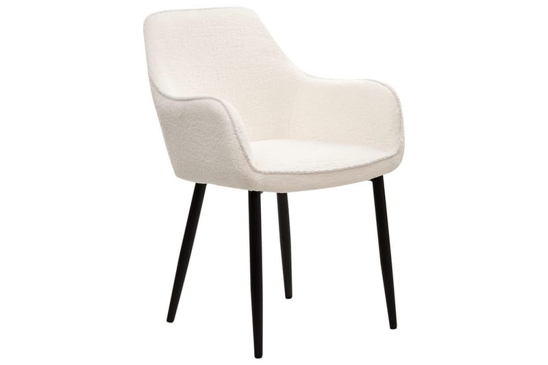 Sett med 2 spisestuestoler Alden - Hvit, Svart - Møbler - Stoler - Spisestuestoler & kjøkkenstoler