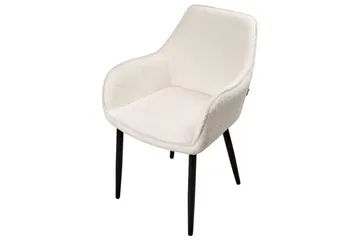 Sett med 2 spisestuestoler Alden - Hvit, Svart - Møbler - Stoler - Spisestuestoler & kjøkkenstoler