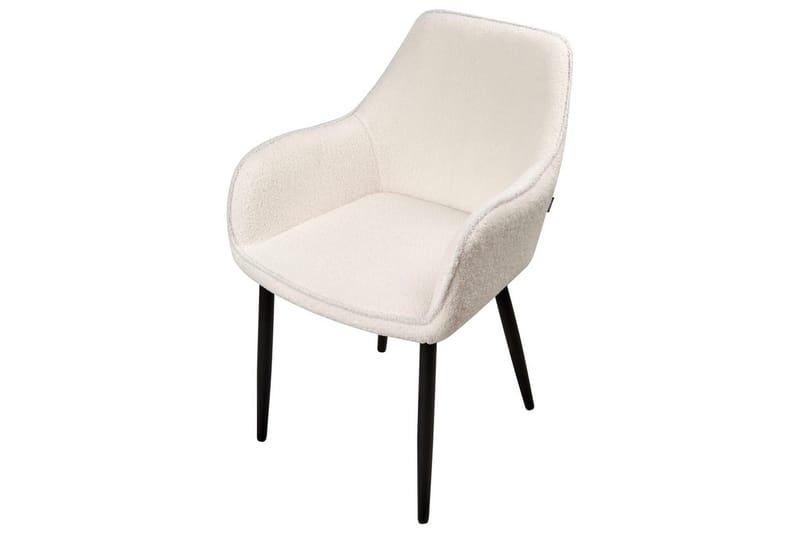 Sett med 2 spisestuestoler Alden - Hvit, Svart - Møbler - Stoler - Spisestuestoler & kjøkkenstoler