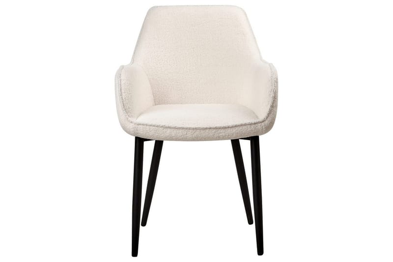 Sett med 2 spisestuestoler Alden - Hvit, Svart - Møbler - Stoler - Spisestuestoler & kjøkkenstoler