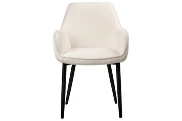 Sett med 2 spisestuestoler Alden - Hvit, Svart - Møbler - Stoler - Spisestuestoler & kjøkkenstoler