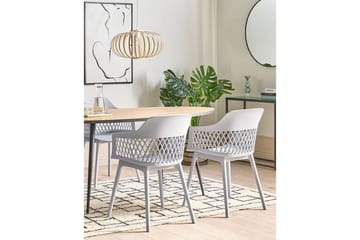 Sett med 2 spisestuestoler Almira - Grå - Møbler - Stoler - Spisestuestoler & kjøkkenstoler