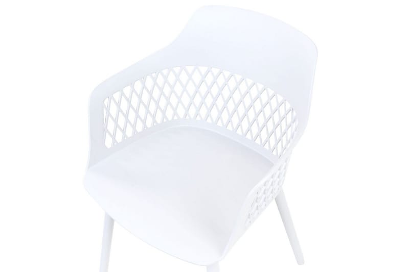 Sett med 2 spisestuestoler Almira - Hvit - Møbler - Stoler - Spisestuestoler & kjøkkenstoler