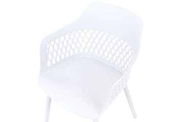 Sett med 2 spisestuestoler Almira - Hvit - Møbler - Stoler - Spisestuestoler & kjøkkenstoler