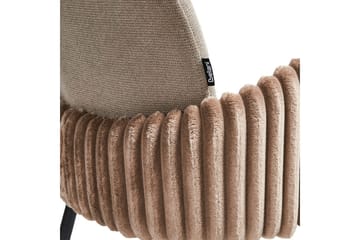 Sett med 2 spisestuestoler Amity - Beige, svart, brun - Møbler - Stoler - Spisestuestoler & kjøkkenstoler