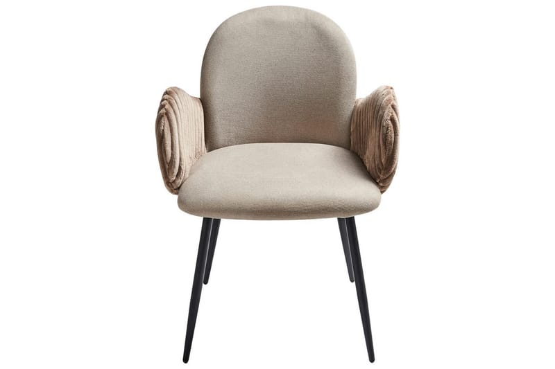 Sett med 2 spisestuestoler Amity - Beige, svart, brun - Møbler - Stoler - Spisestuestoler & kjøkkenstoler