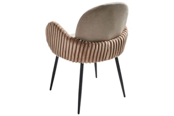 Sett med 2 spisestuestoler Amity - Beige, svart, brun - Møbler - Stoler - Spisestuestoler & kjøkkenstoler