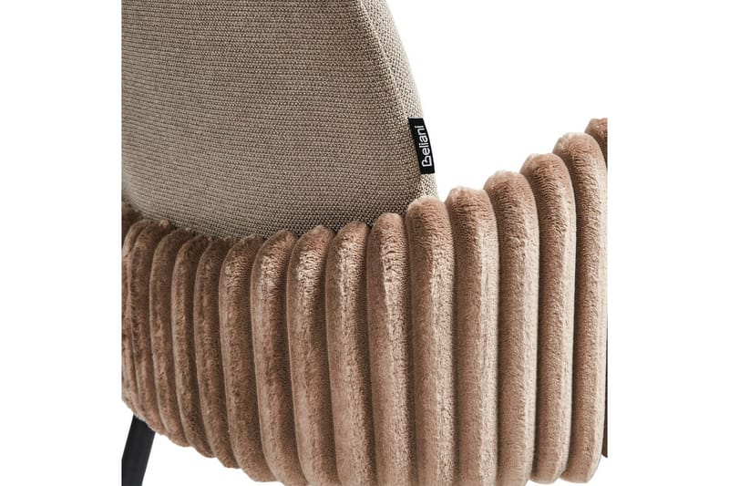 Sett med 2 spisestuestoler Amity - Beige, svart, brun - Møbler - Stoler - Spisestuestoler & kjøkkenstoler