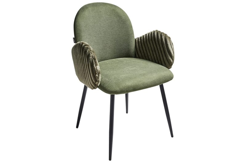 Sett med 2 spisestuestoler Amity - Grønn, svart - Møbler - Stoler - Spisestuestoler & kjøkkenstoler