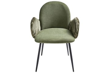 Sett med 2 spisestuestoler Amity - Grønn, svart - Møbler - Stoler - Spisestuestoler & kjøkkenstoler