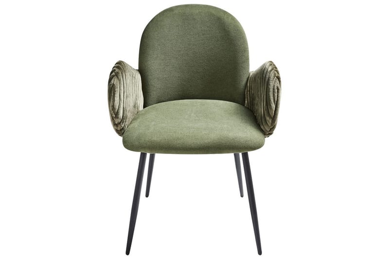 Sett med 2 spisestuestoler Amity - Grønn, svart - Møbler - Stoler - Spisestuestoler & kjøkkenstoler