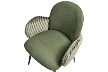 Sett med 2 spisestuestoler Amity - Grønn, svart - Møbler - Stoler - Spisestuestoler & kjøkkenstoler