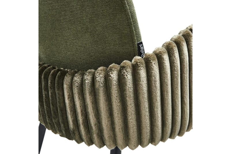 Sett med 2 spisestuestoler Amity - Grønn, svart - Møbler - Stoler - Spisestuestoler & kjøkkenstoler