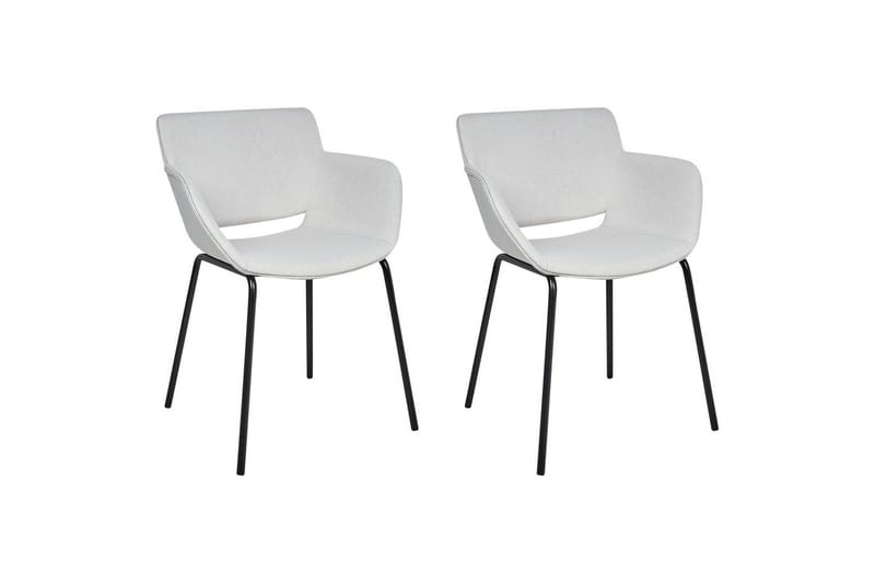 Sett med 2 spisestuestoler Axtel, Grå, svart