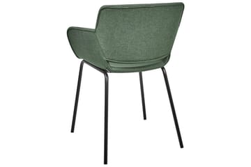Sett med 2 spisestuestoler Axtel - Grønn, svart - Møbler - Stoler - Spisestuestoler & kjøkkenstoler