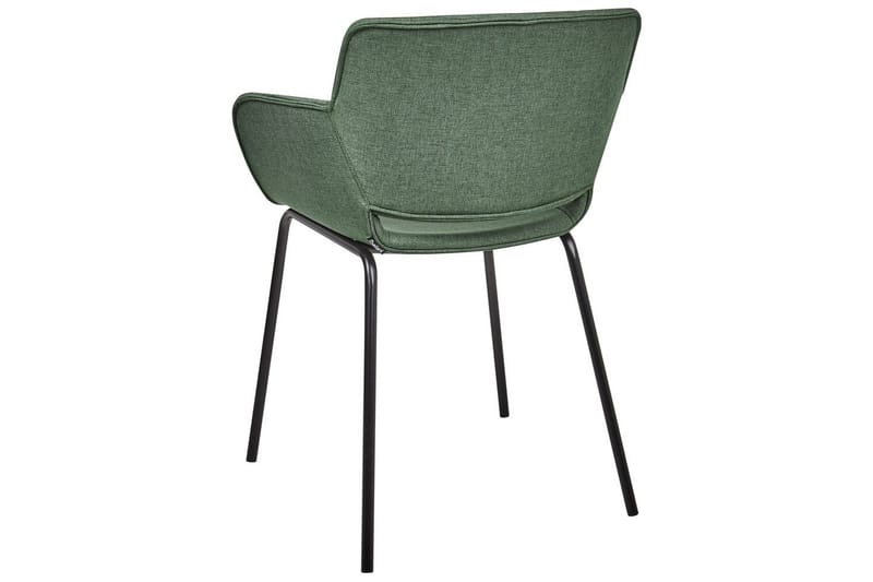Sett med 2 spisestuestoler Axtel - Grønn, svart - Møbler - Stoler - Spisestuestoler & kjøkkenstoler