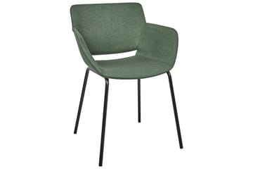 Sett med 2 spisestuestoler Axtel - Grønn, svart - Møbler - Stoler - Spisestuestoler & kjøkkenstoler