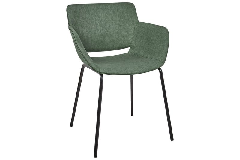 Sett med 2 spisestuestoler Axtel - Grønn, svart - Møbler - Stoler - Spisestuestoler & kjøkkenstoler