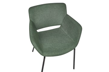 Sett med 2 spisestuestoler Axtel - Grønn, svart - Møbler - Stoler - Spisestuestoler & kjøkkenstoler