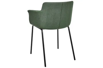 Sett med 2 spisestuestoler Belfield - Grønn, svart - Møbler - Stoler - Spisestuestoler & kjøkkenstoler