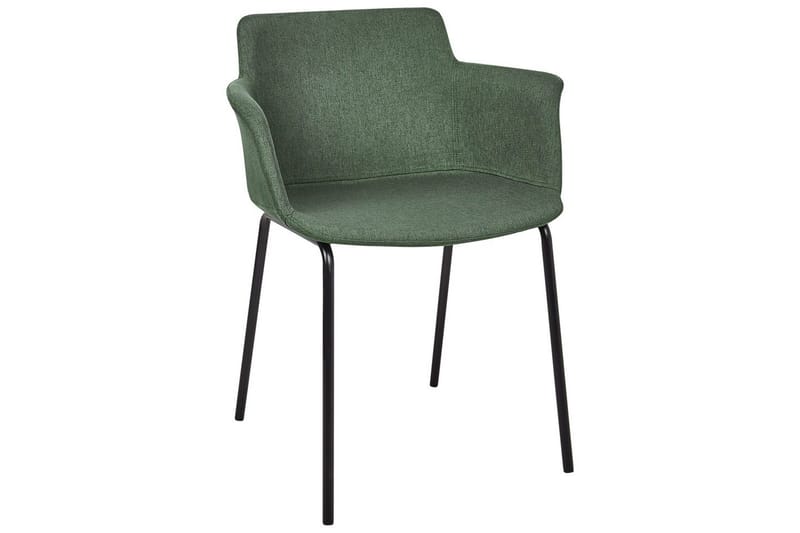 Sett med 2 spisestuestoler Belfield - Grønn, svart - Møbler - Stoler - Spisestuestoler & kjøkkenstoler